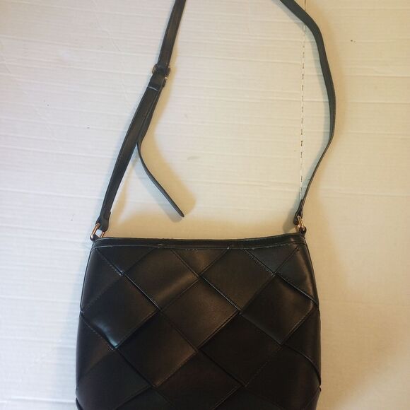 Lattice design one compartment shoulder bag top zip 10X12 - Picture 10 of 10